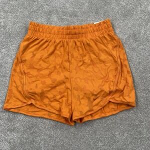 Nike Youth Girls Breezy Athletic Flow Shorts Size L Orange FB1095 High Waist